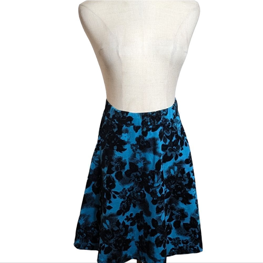 Rue21+ Blue and Black Whimsigoth Mini Skirt Plus Size